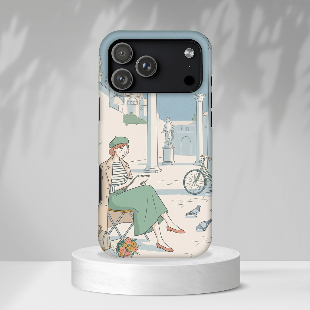 Florence Art Aesthetic iPhone Case | Renaissance Italy Travel Illustration