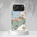 Retro Coastal Road Trip Design MagSafe iPhone Case