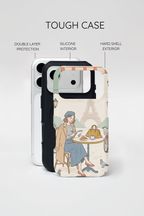 Paris Cafe MagSafe iPhone Case | Cute Vintage Eiffel Tower Travel