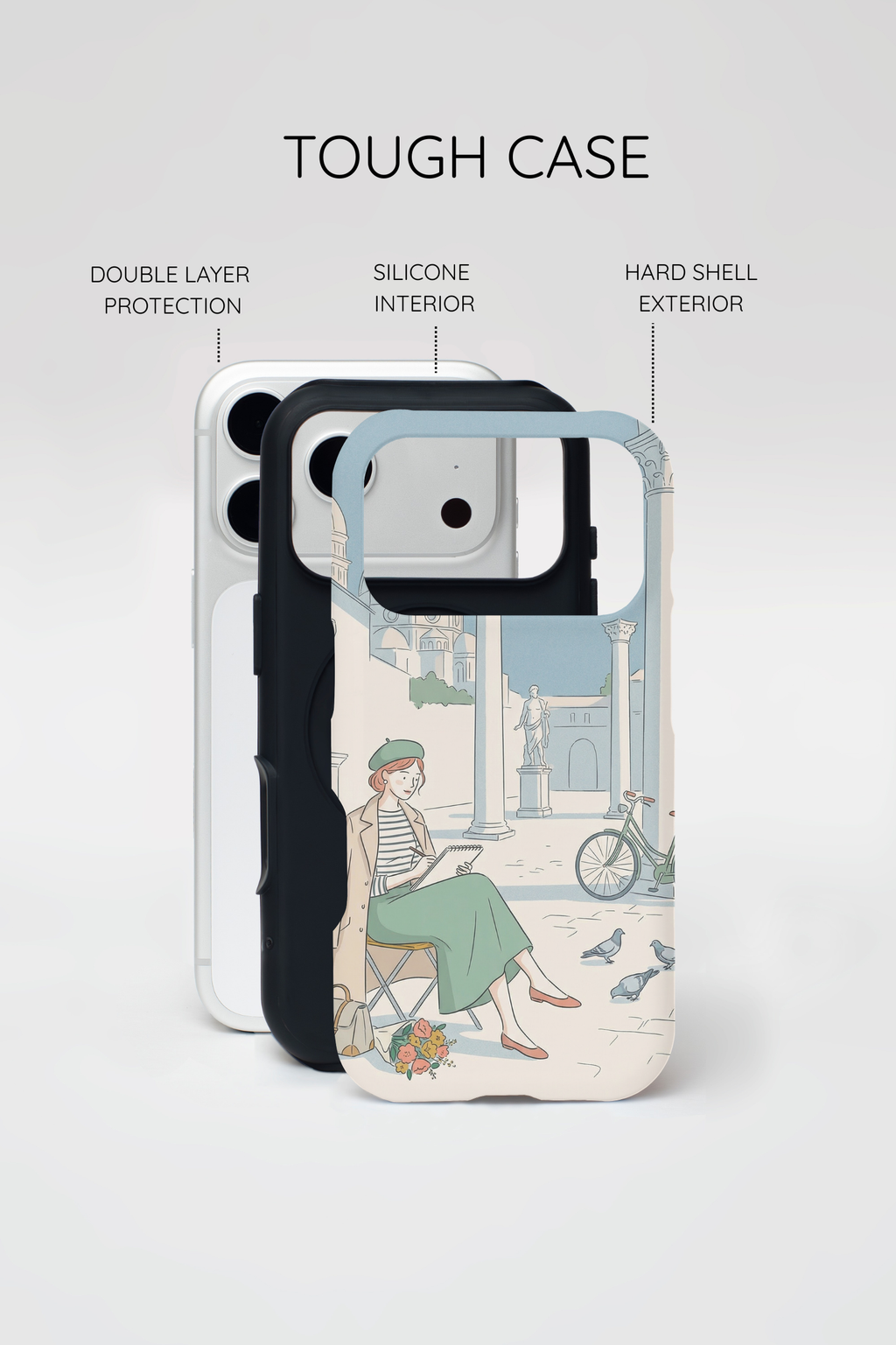 Florence Art Aesthetic MagSafe iPhone Case | Renaissance Italy Travel Illustration