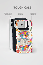 Floral Rainbow Cat MagSafe iPhone Case | Cat News Design