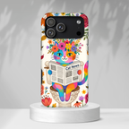Floral Rainbow Cat MagSafe iPhone Case | Cat News Design