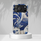 Asian Zodiac Rooster iPhone Case | Blue & White Porcelain Slim Shockproof Case | Year of the Rooster Gift