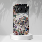 Gemstone Spider Moon MagSafe iPhone Case | Boho Floral Protective Tough Case