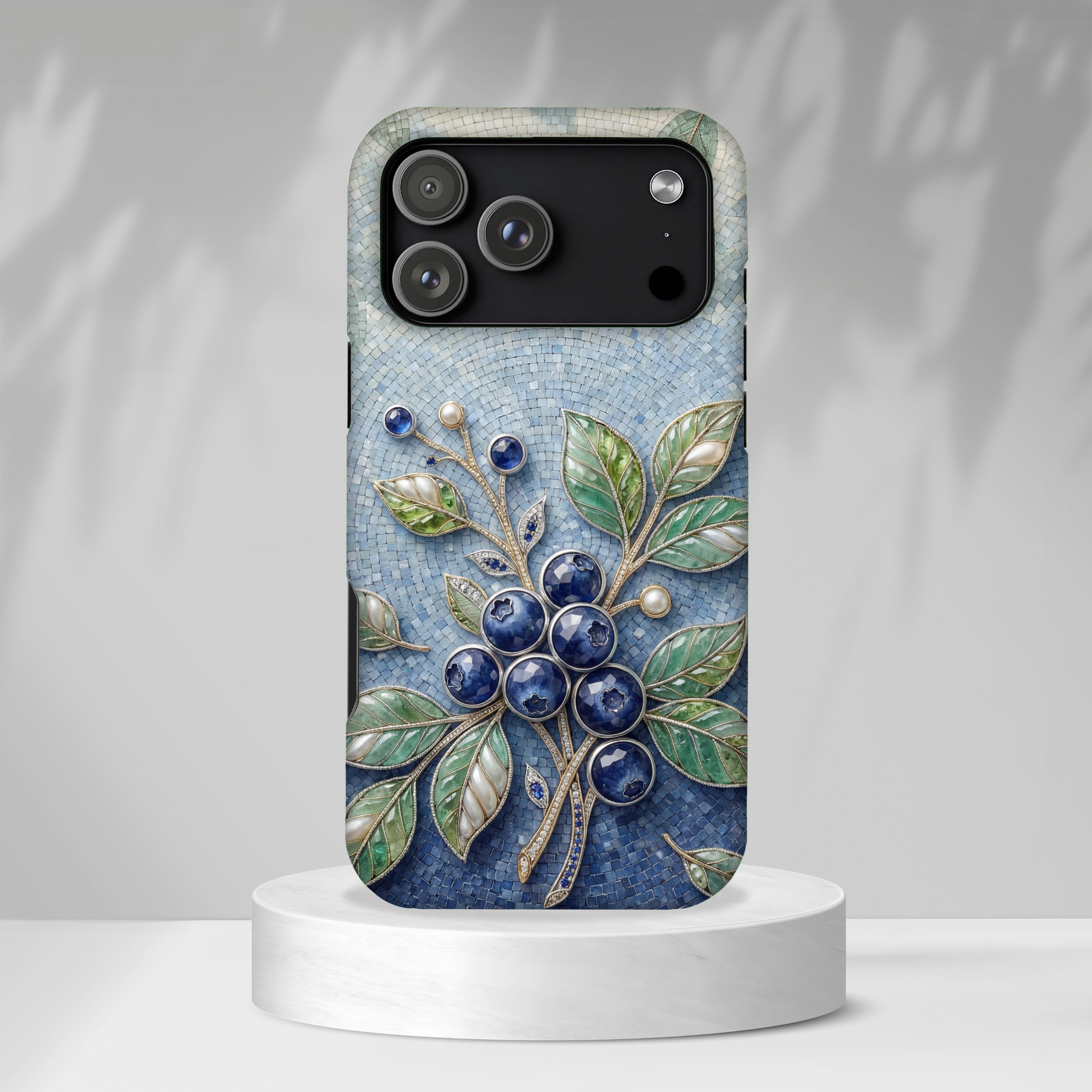 Blueberry Botanical Tough iPhone Case | Floral Protective iPhone Cover