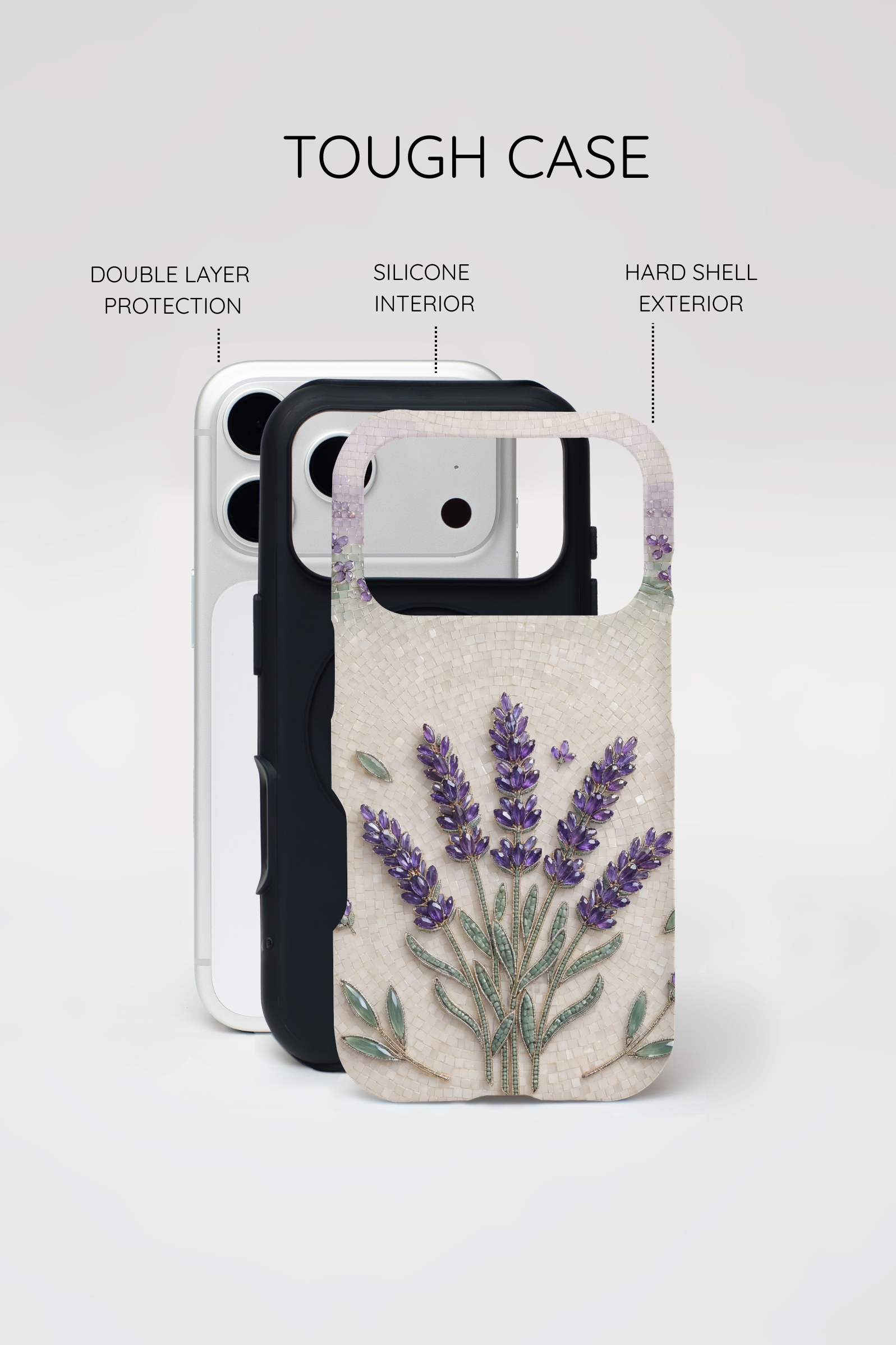 Lavender Bouquet iPhone Case — Floral Protective Phone Cover