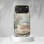 Cover per iPhone MagSafe con motivo floreale vintage – Elegante cover romantica per smartphone