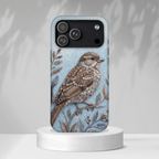 Bird Illustration iPhone Case — Sparrow Art Tough Phone Cover