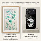Cover per telefono Gatto Carino Confuso — Custodia protettiva con grafica "Hmm??"