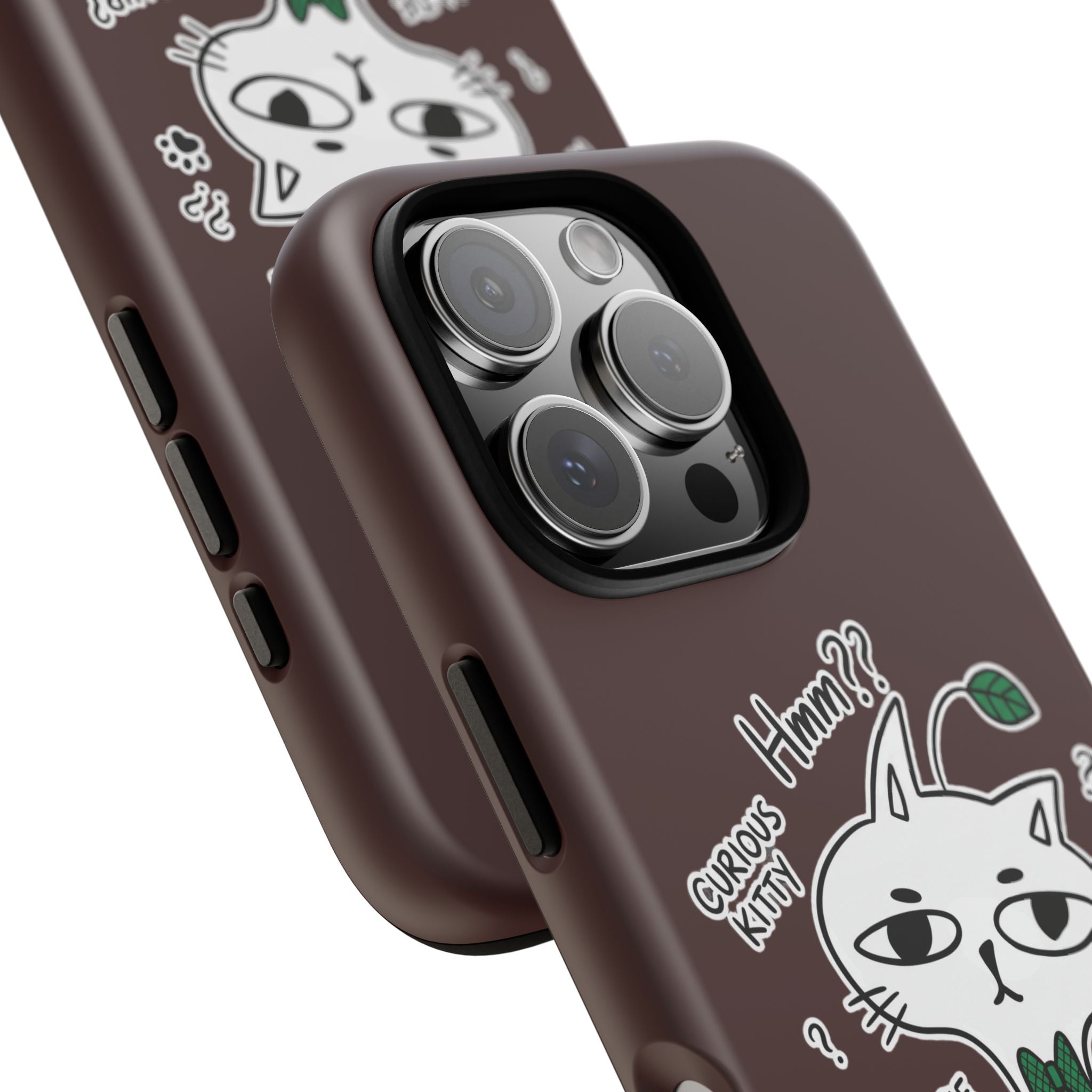 Cover per telefono Gatto Carino Confuso — Custodia protettiva con grafica "Hmm??"