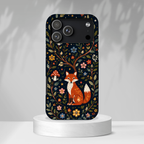 Fox Moon iPhone Case | Whimsical Floral Night Woodland Protective Case