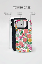Floral Tough iPhone Case | Colorful Garden Print Protective Cover