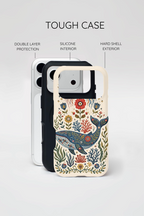 Floral Whale iPhone Case | Boho Marine Pattern Tough Case