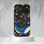 Whimsical Whale Tough iPhone Case | Colorful Ocean Floral iPhone Cover
