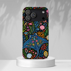 Manta Ray Floral iPhone Case | Colorful Underwater Sea Life Protective Cover
