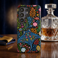 Manta Ray Floral Samsung Galaxy Phone Case | Colorful Underwater Sea Life Protective Cover