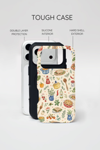 Kitchen Pattern Phone Case | Watercolor Cooking Art Cover | Cozy Baking Illustration Shell | Cute Home Chef Gift