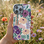 Floral Purple Garden iPhone Case | Tough Protective Phone Cover