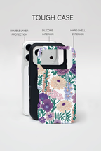 Floral Purple Garden iPhone Case | Tough Protective Phone Cover