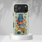 Woodland Stack iPhone Case | Cute Bear, Fox & Owl Protective Cover