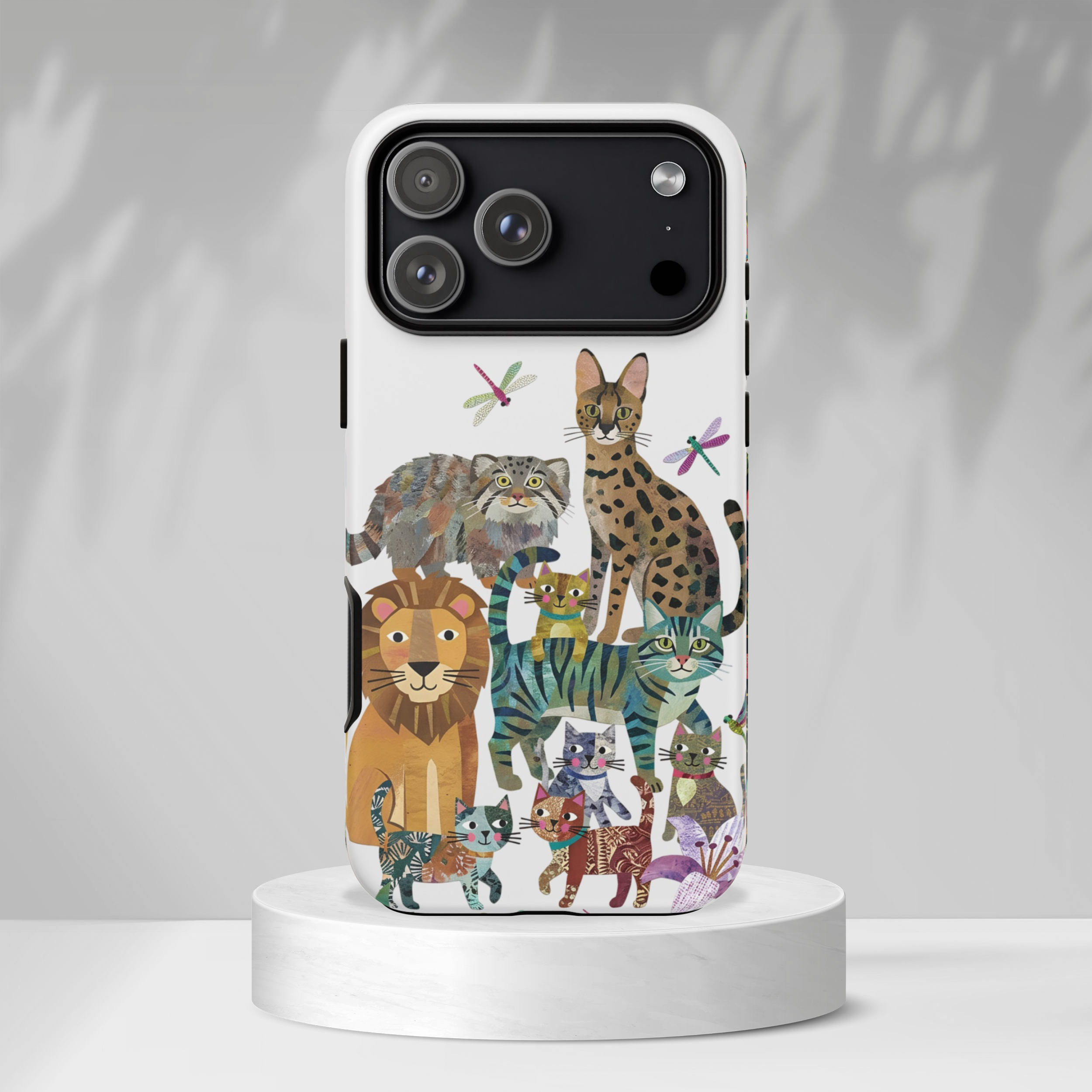 Cute Jungle Cats iPhone Case | Colorful Animal Safari Protective Case
