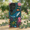 Underwater Friends Samsung Galaxy Phone Case | Whale, Octopus & Sea Life Floral Design