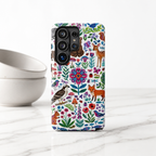 Wild Garden Samsung Galaxy Phone Case | Cute Forest Animals Floral Pattern Tough Case