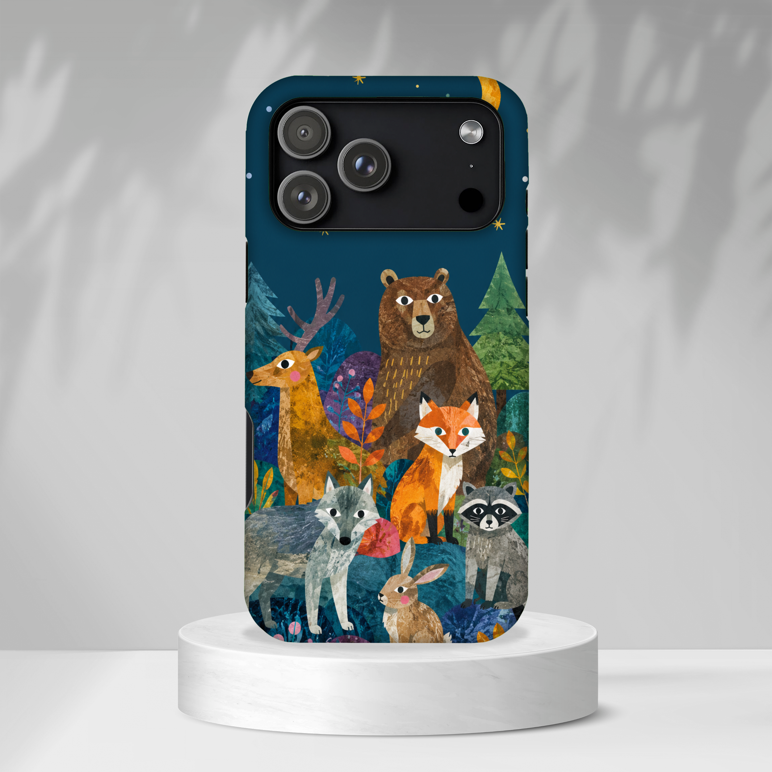 Forest Friends iPhone Case | Nighttime Woodland Animals Design