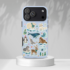 Cute Arctic Animals Tough iPhone Case