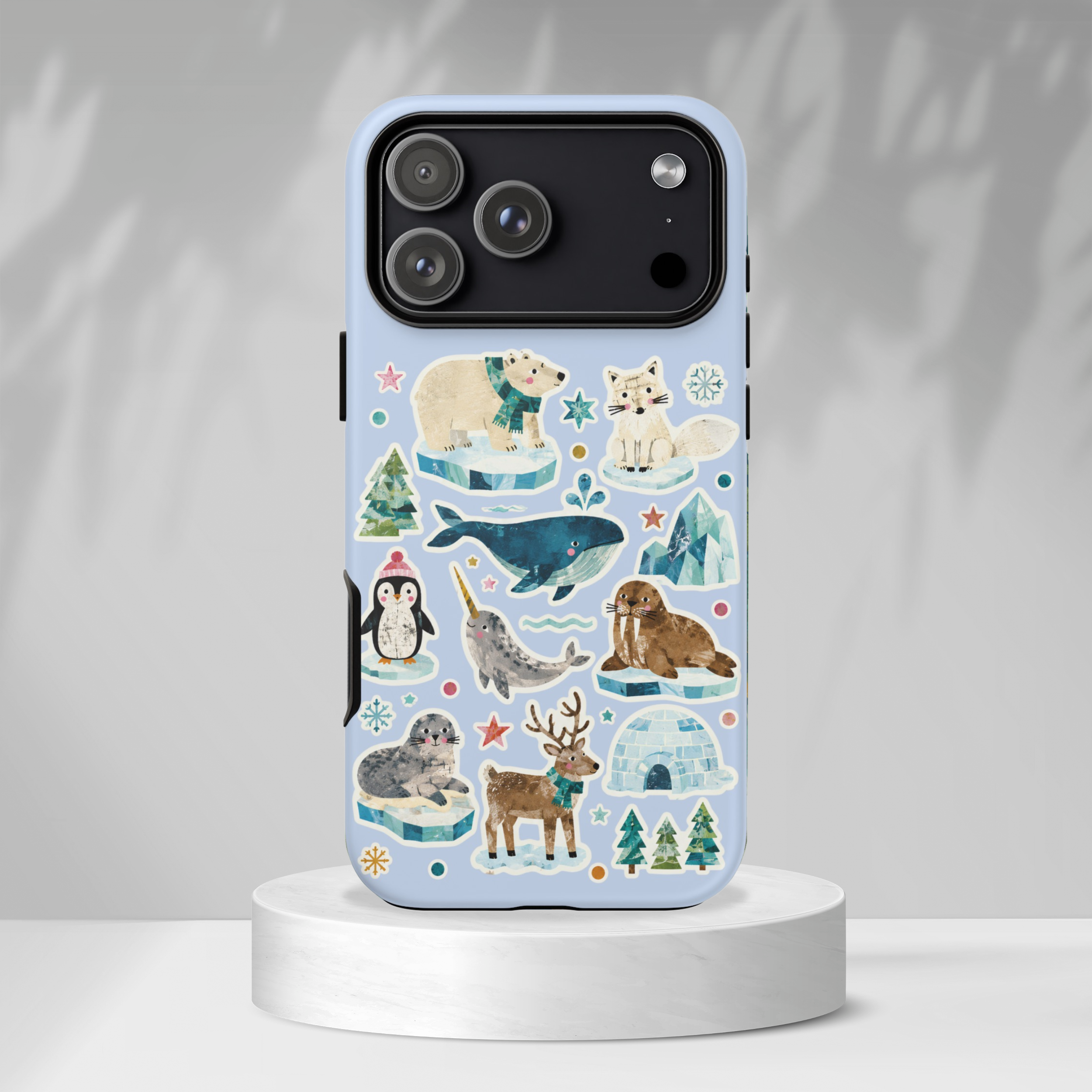 Cute Arctic Animals Tough iPhone Case