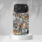 Cute Cats Sticker Tough iPhone Case