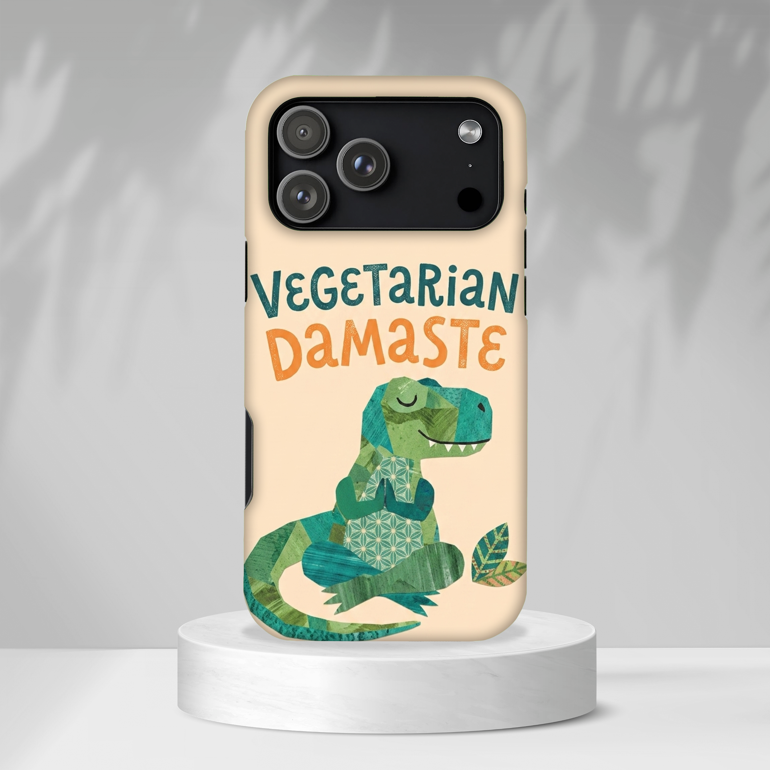 Cute Dinosaur Tough iPhone Case | Whimsical Meditating Dino Cover