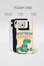 Cute Dinosaur Tough iPhone Case | Whimsical Meditating Dino Cover