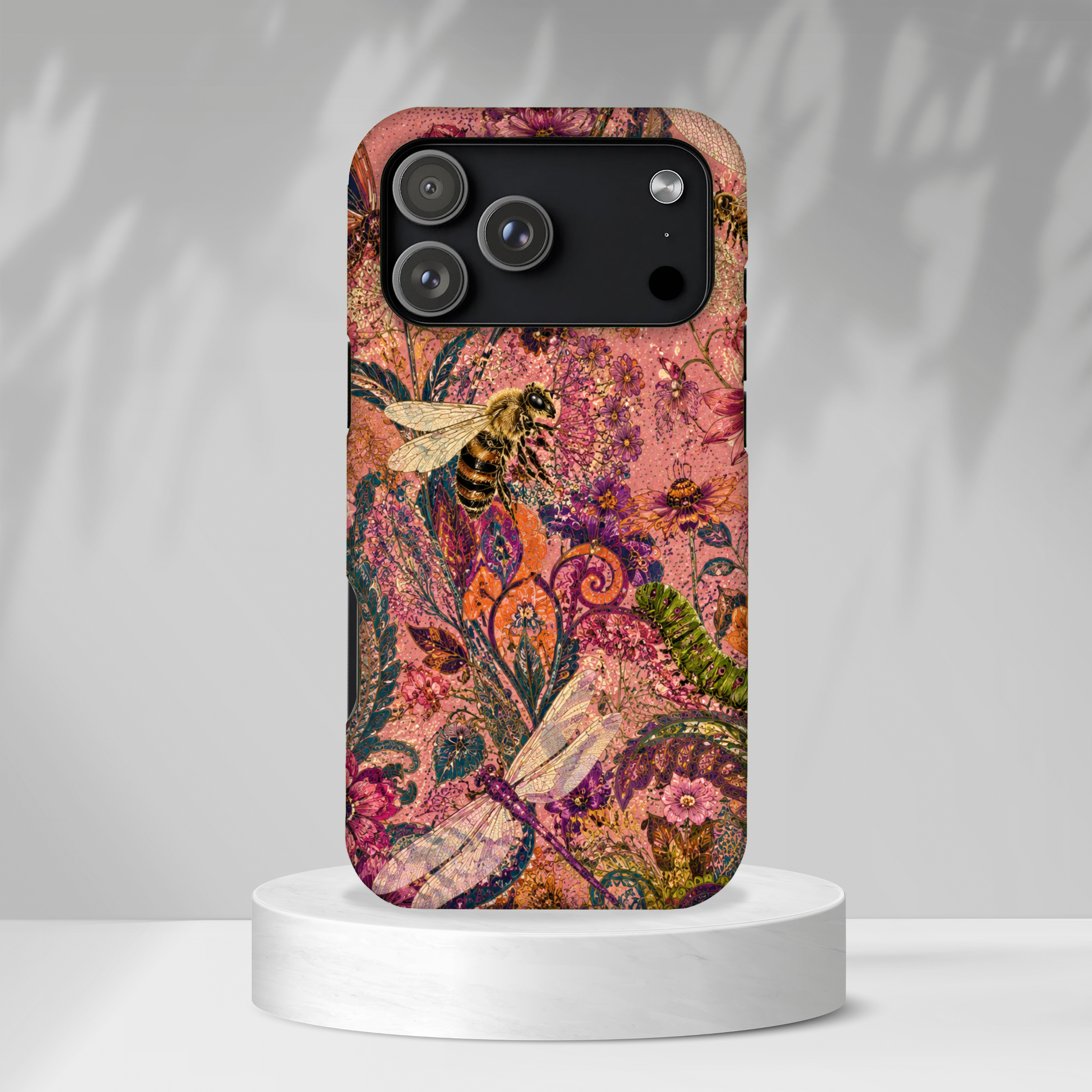 Vintage Floral Tough iPhone Case | Boho Paisley Bee Cover