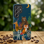 Forest Friends Samsung Galaxy Phone Case | Nighttime Woodland Animals Design