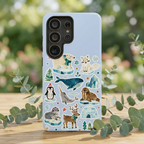 Cute Arctic Animals Tough Samsung Galaxy Phone Case