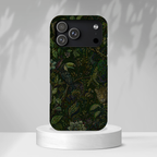 Dark Botanical Tough iPhone Case | Moody Forest Owl Cover