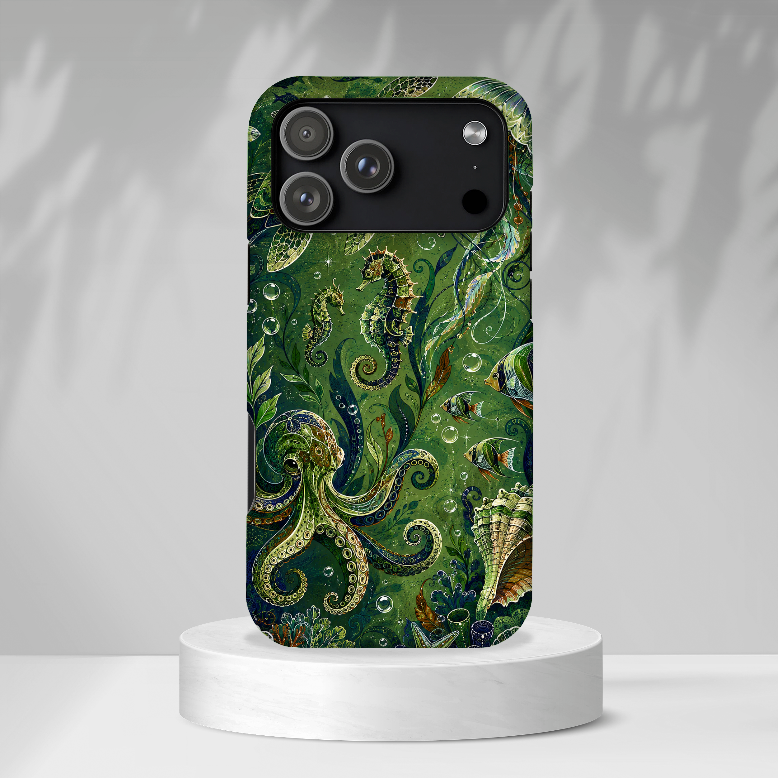 Octopus Tough iPhone Case | Jewel Green Ocean Animal Cover