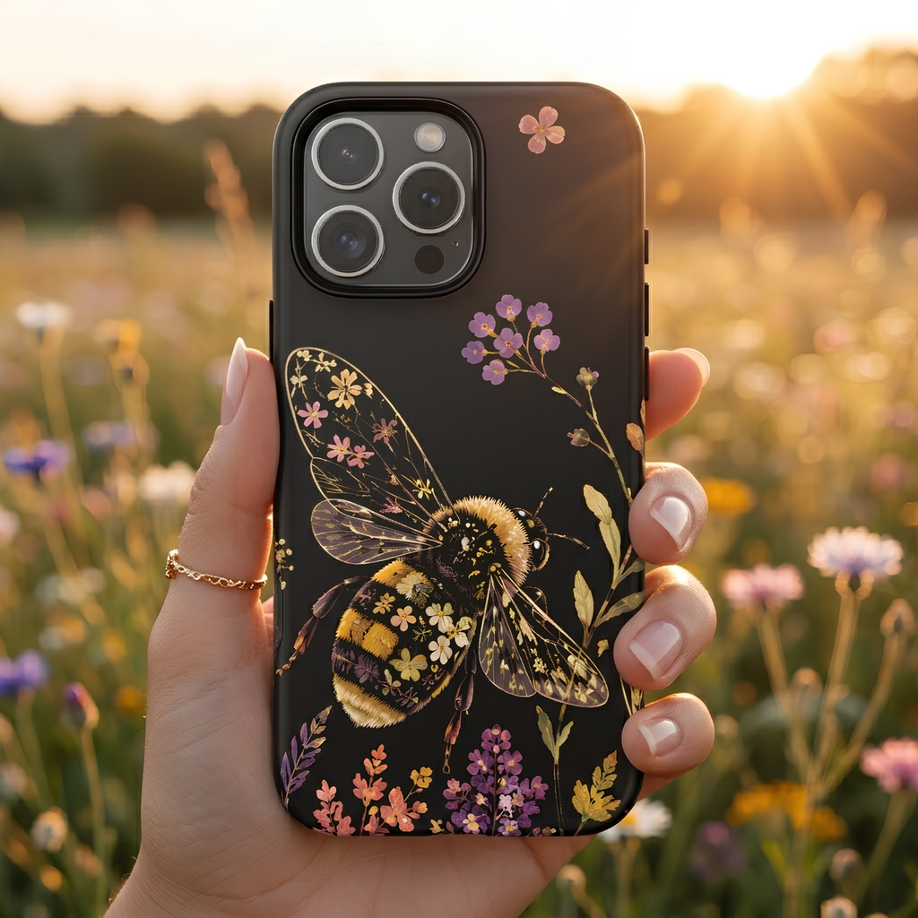 Vintage Bee Floral iPhone Case