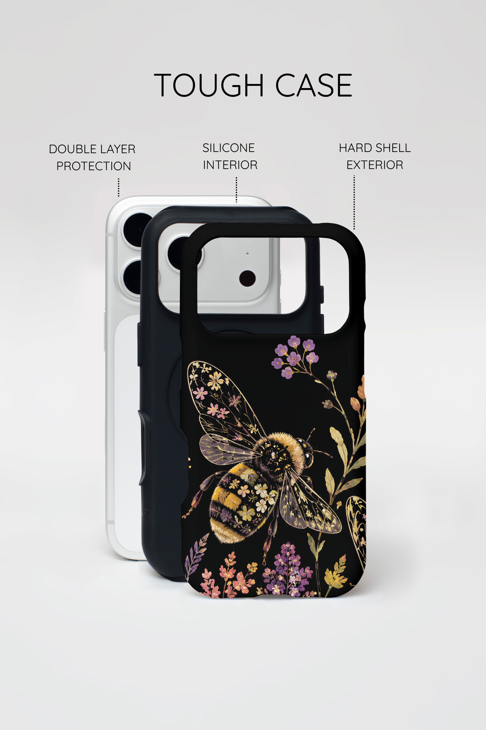 Vintage Bee Floral iPhone Case