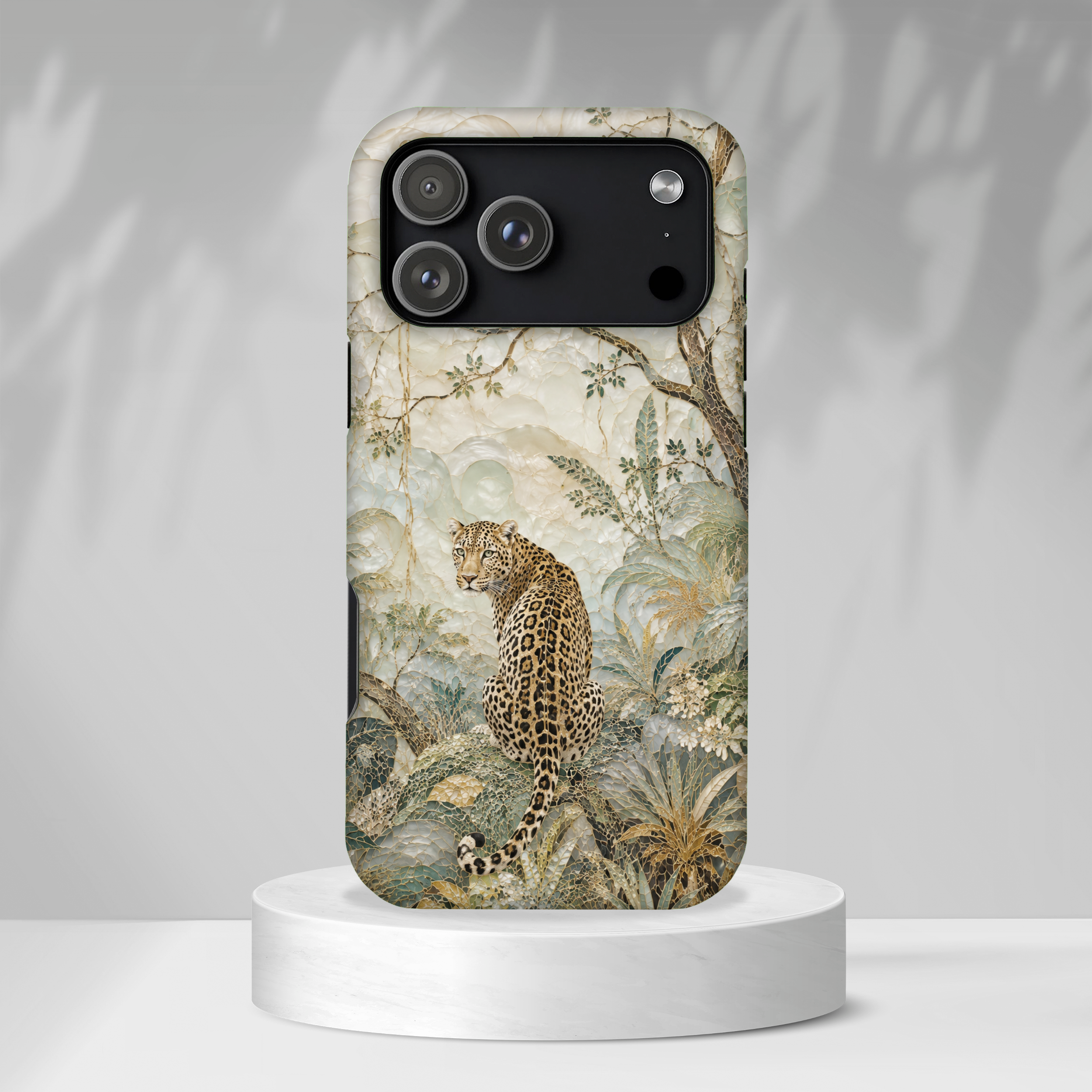 Leopard Floral iPhone Case | Vintage Botanical Phone Case