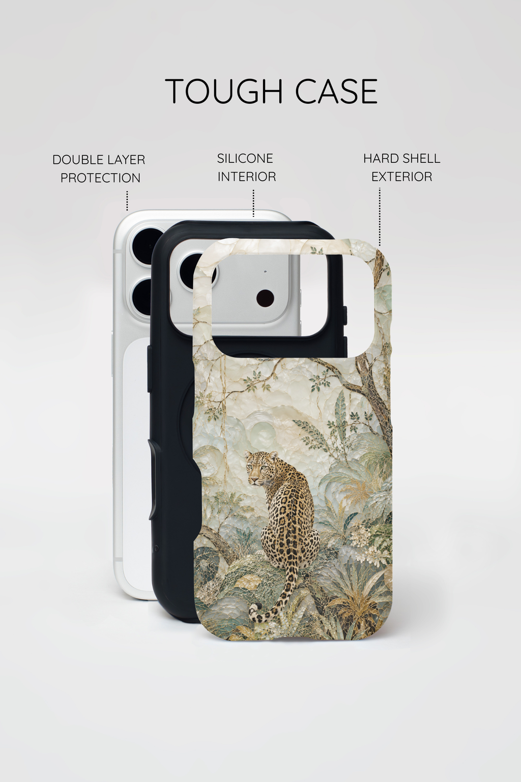 Leopard Floral iPhone Case | Vintage Botanical Phone Case