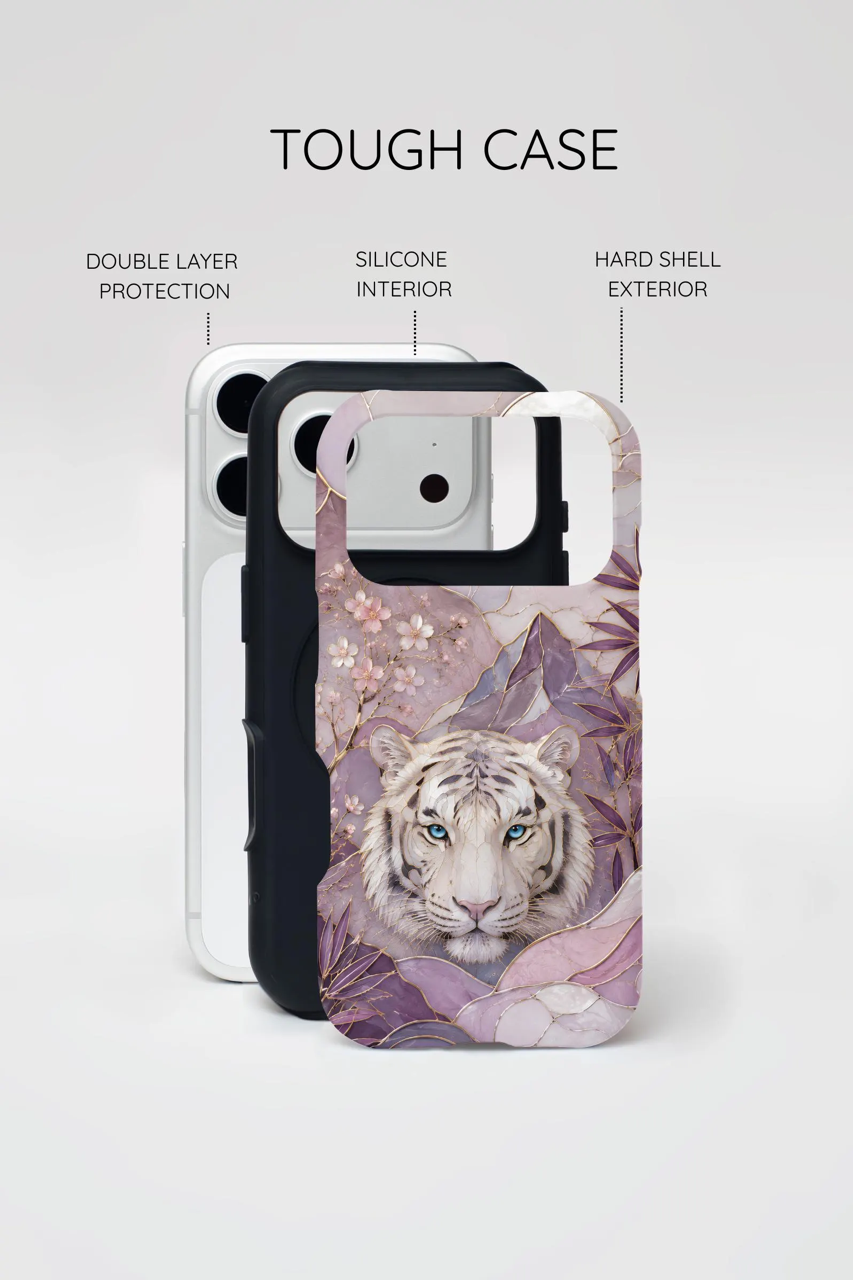 White Tiger Tough MagSafe Case