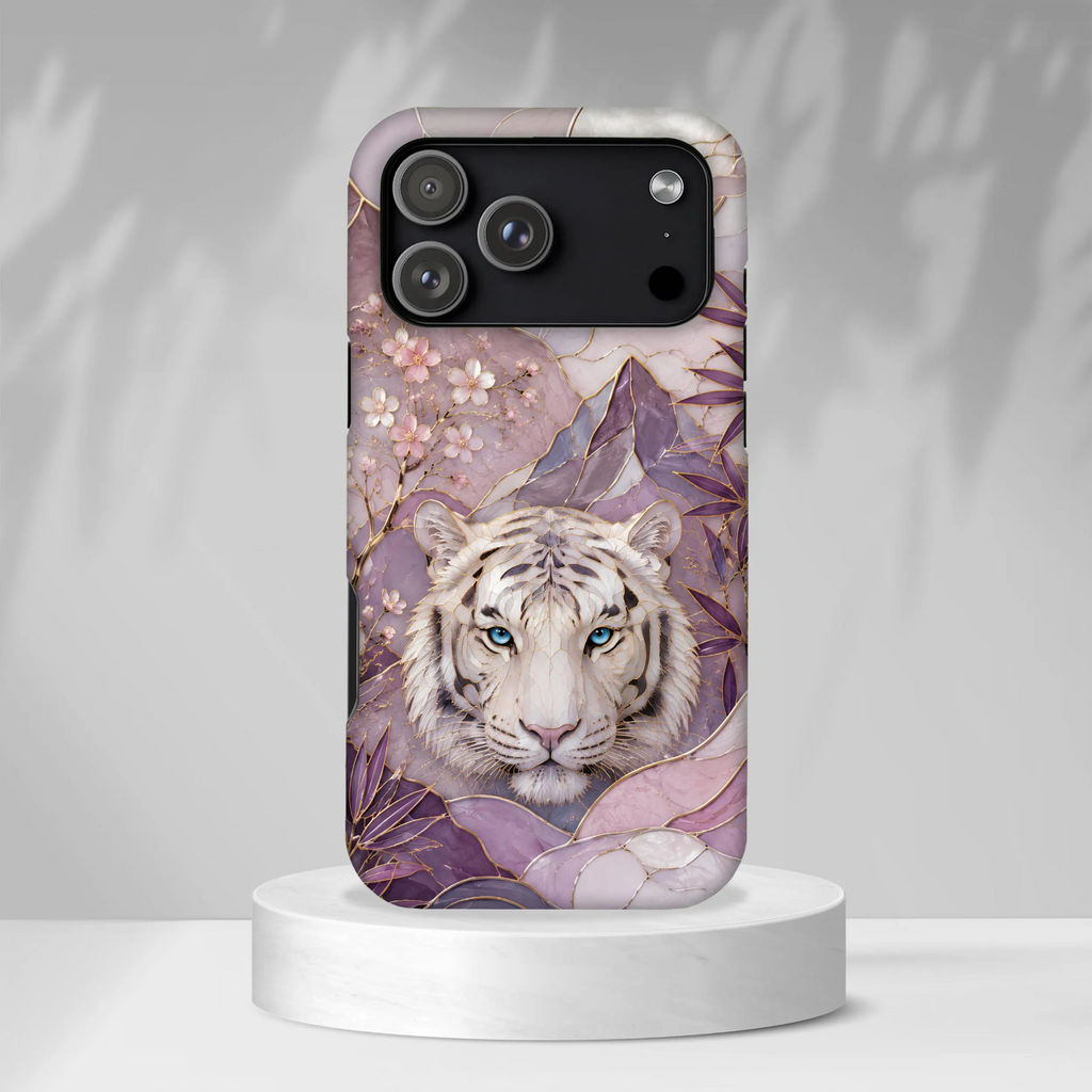 White Tiger Tough MagSafe Case