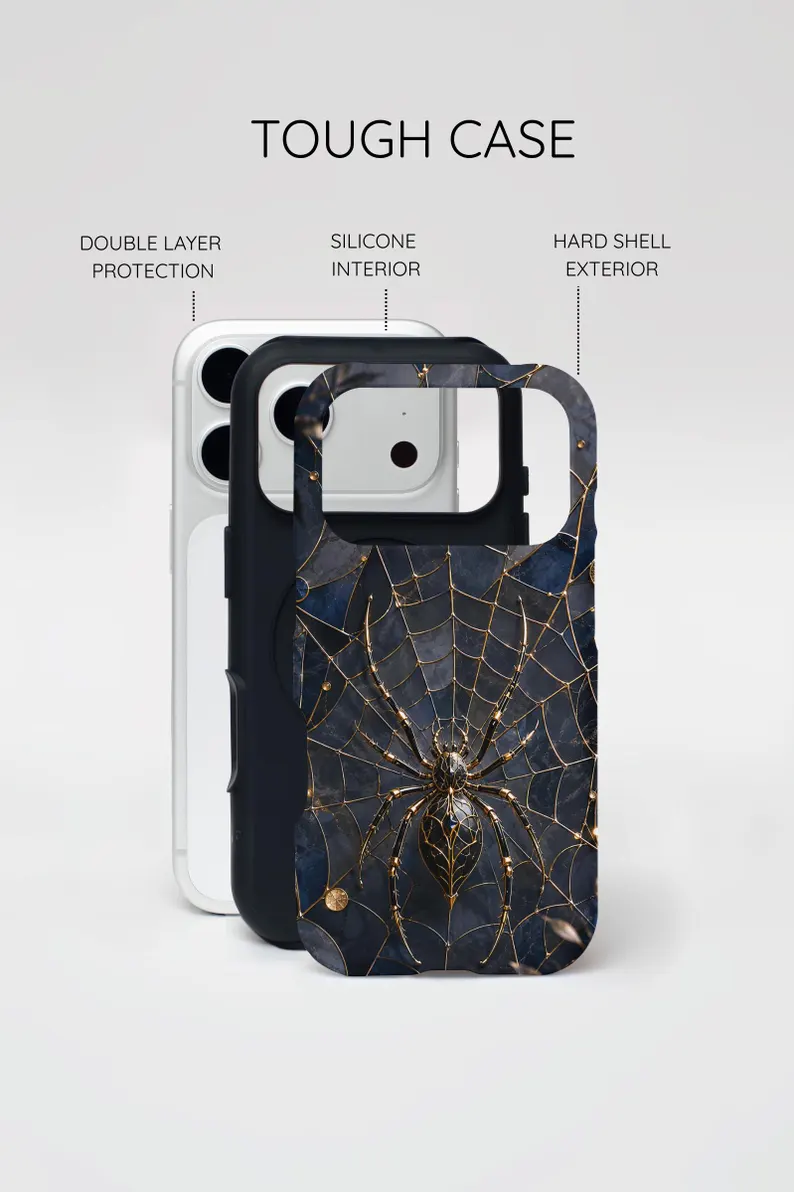 Golden Spider Web Tough MagSafe Case