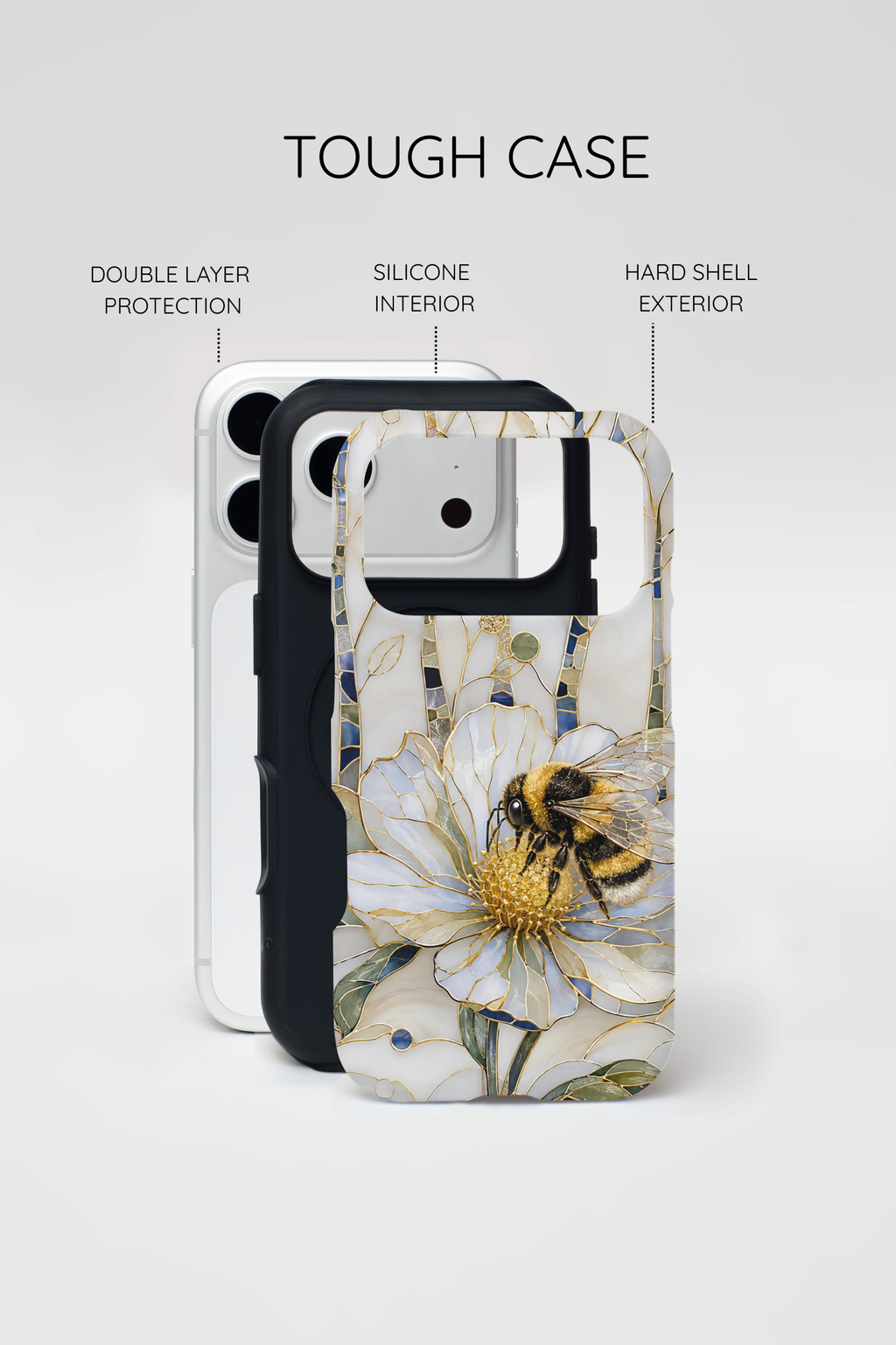 Bumblebee on White Flower Tough MagSafe Case
