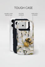 Bumblebee on White Flower Tough MagSafe Case