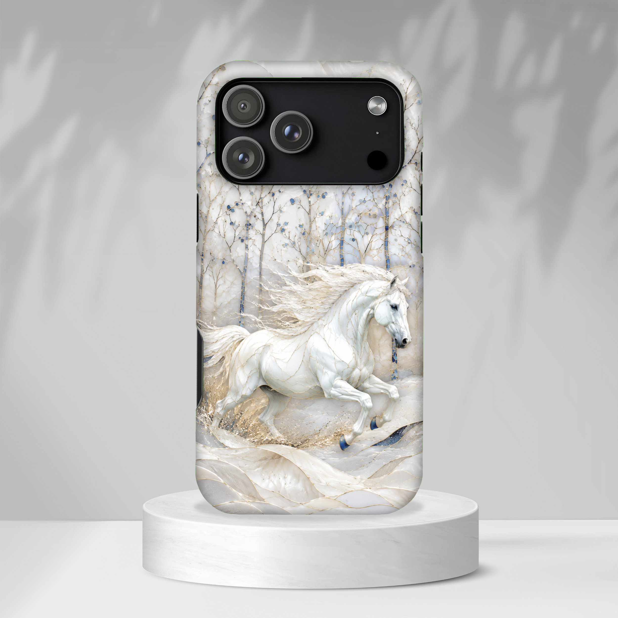 White Horse iPhone Case | Winter Forest iPhone Case