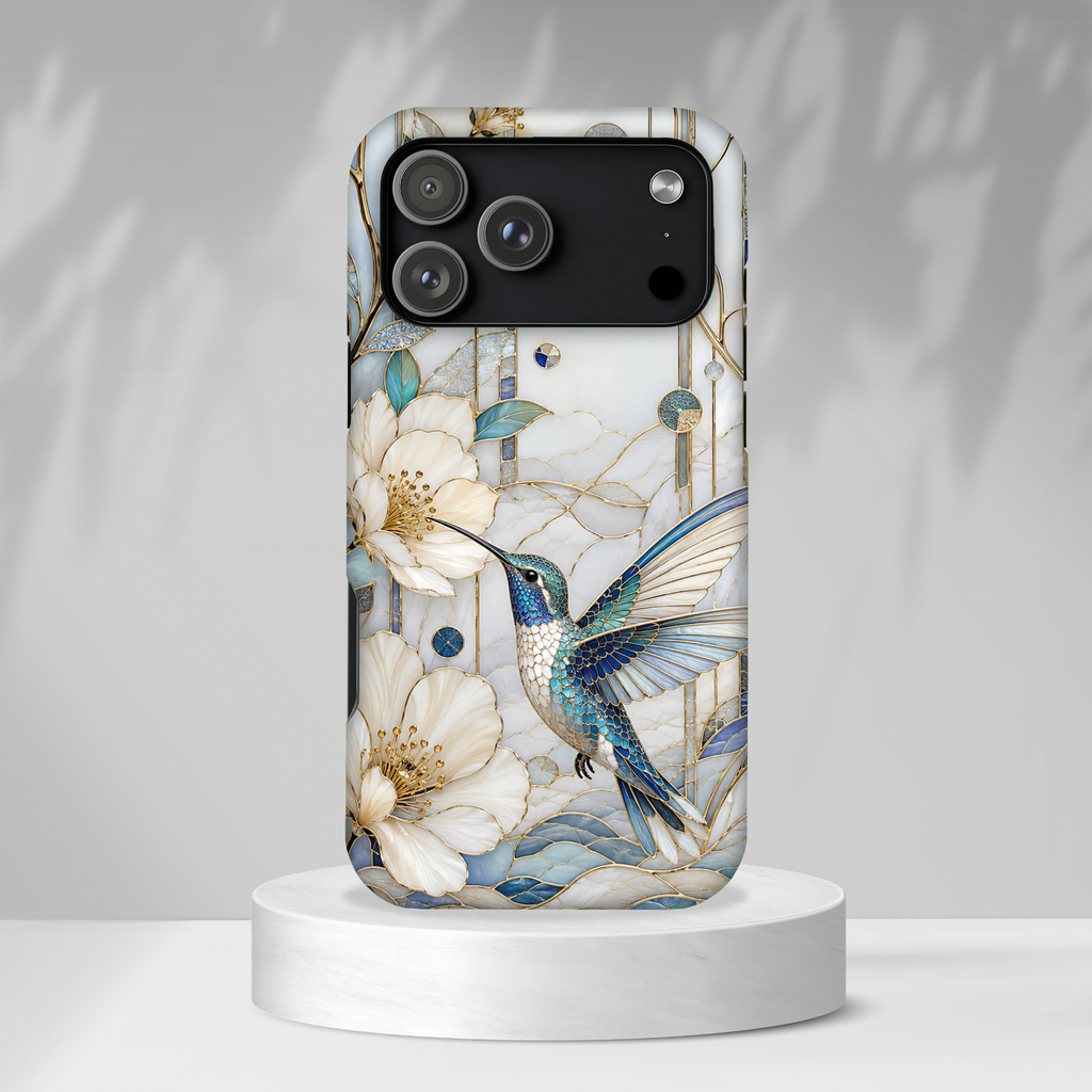 Hummingbird Magnolia iPhone Case | Floral Bird iPhone Case
