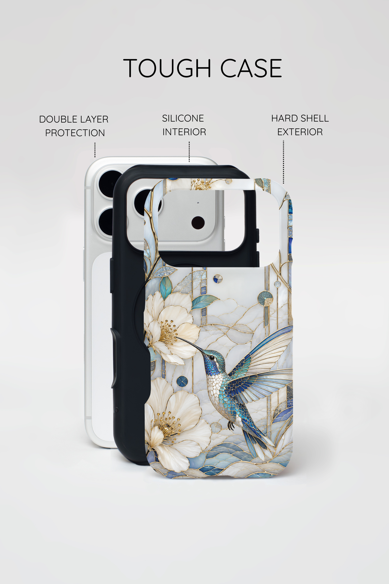 Hummingbird Magnolia iPhone Case | Floral Bird iPhone Case